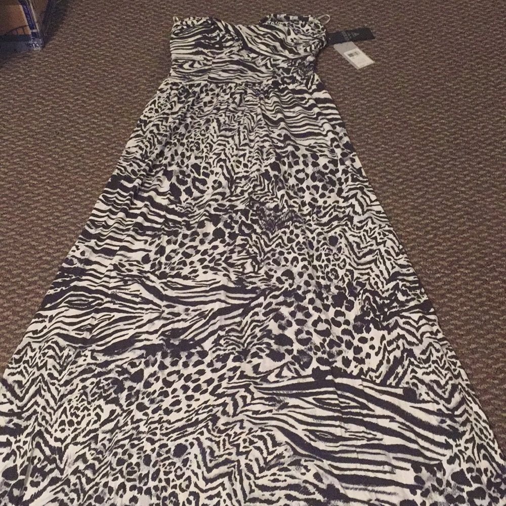 GUESS Animal Print Maxi Dress